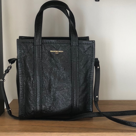 Balenciaga Handbags - Balenciaga -Arena Leather Bazar Small Shopper Tote